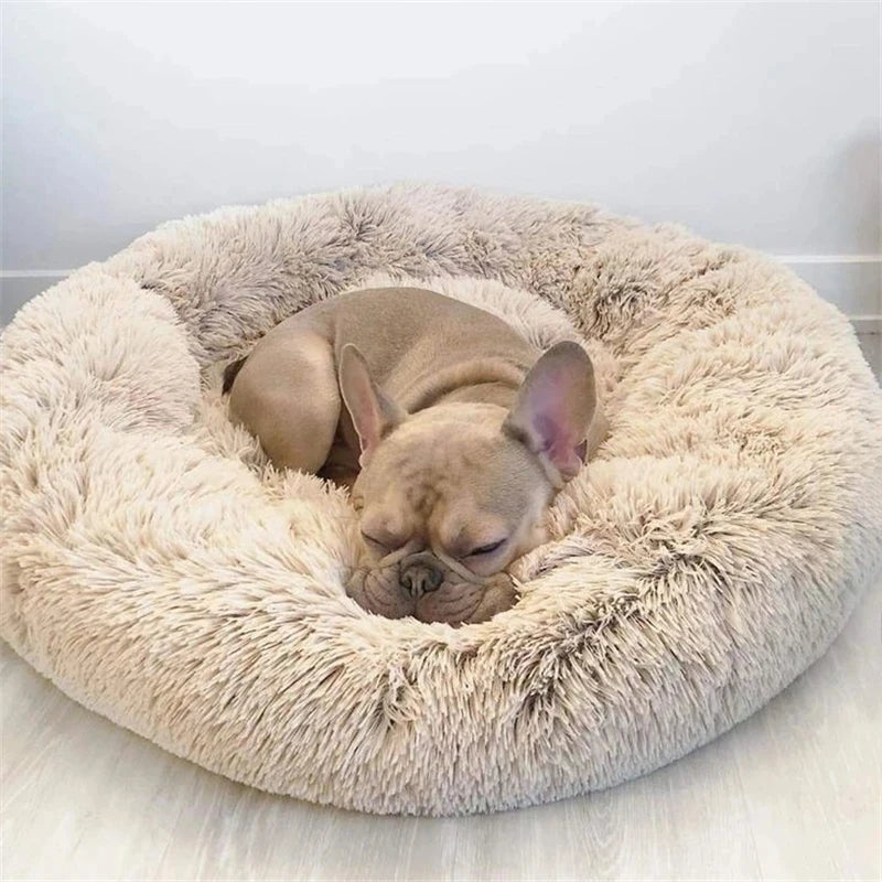 Super Soft Pet Cat Bed Plush Full Size Washable Calm Bed Donut Bed Comfortable Sleeping Artifact Suitable For Winter - Play Paws Toys
