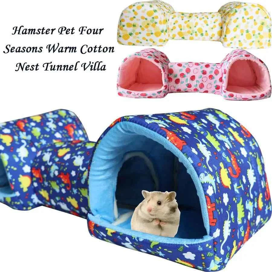 Hamster Rodents Hideaway Toy Gerbil Bed Hideouts Pet Tunnel Cave for Ferrets Hamster Guinea Pigs Sleeping Hideaway Tube F5K3