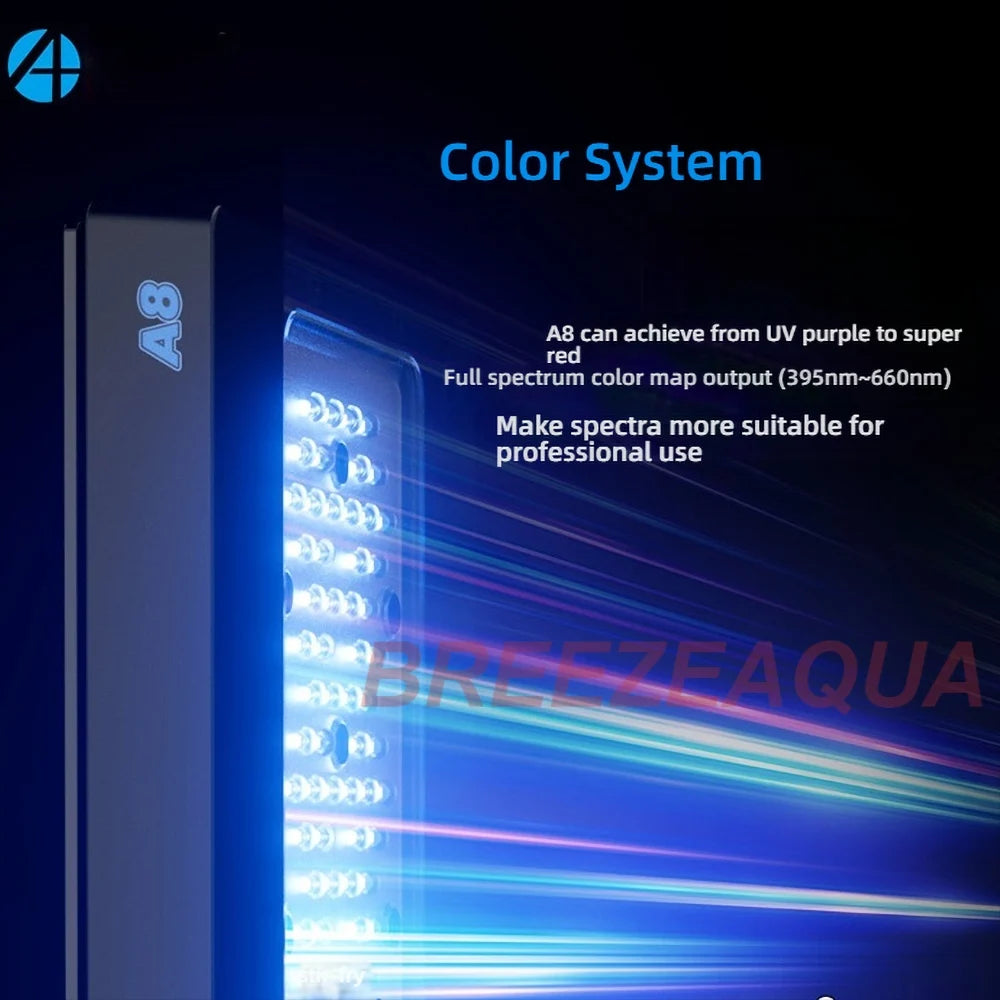 A8pro Blue II Max  240W Full Spectrum WiFi APP Controlled Coral LED Light Reef Marine Aquarium Light with CREE LED Beads