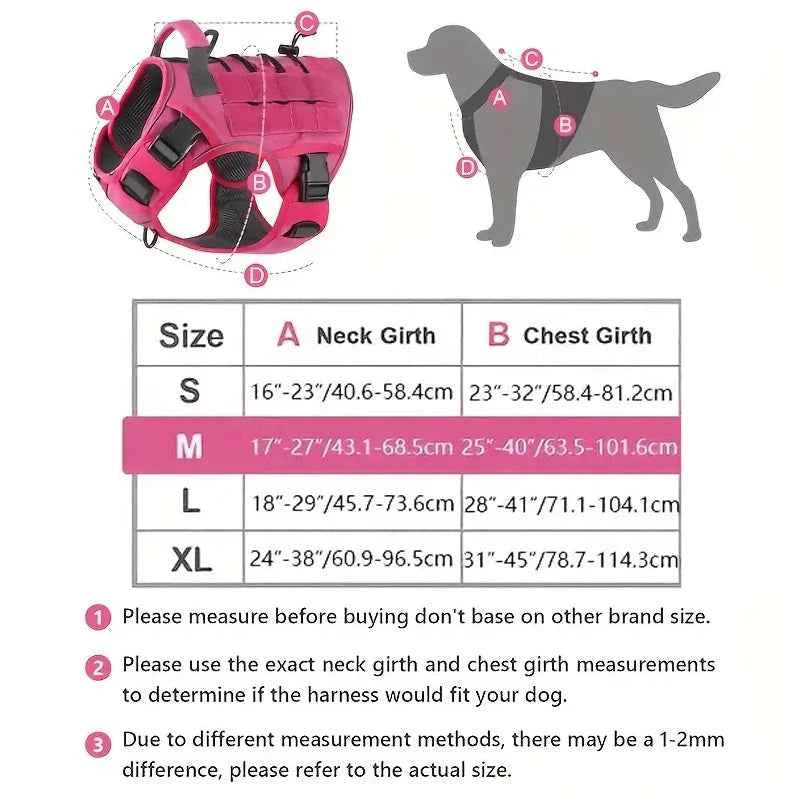 Adjustable No-Pull Tactical Dog Harness with Handle for Large Dogs - Reflective  Vest for Labrador Retriever, Siberian H