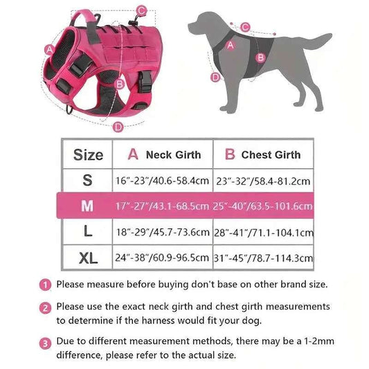 Adjustable No-Pull Tactical Dog Harness with Handle for Large Dogs - Reflective  Vest for Labrador Retriever, Siberian H