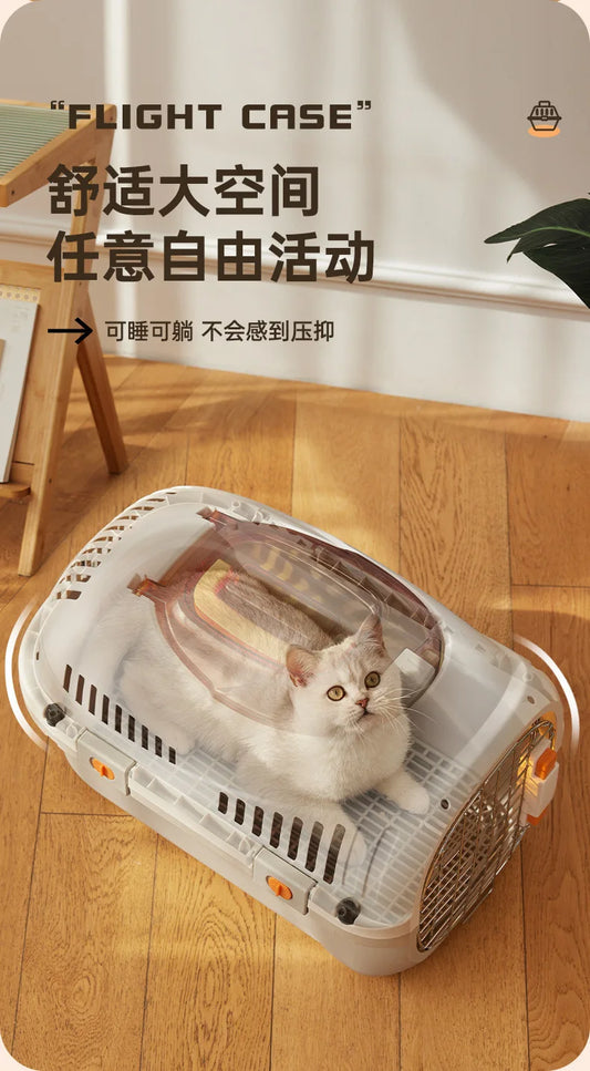 New pet aviation case, convenient, breathable, suitable for outdoor travel, cage for cats and dogs, and pet only - Play Paws Toys