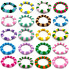 30pcs New Pet Dog Bow Tie Rainbow Flower Hair Ball Necklace Collar Pet Dog Cat Bowties Neckties Dog Grooming Accessories