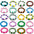 30pcs New Pet Dog Bow Tie Rainbow Flower Hair Ball Necklace Collar Pet Dog Cat Bowties Neckties Dog Grooming Accessories
