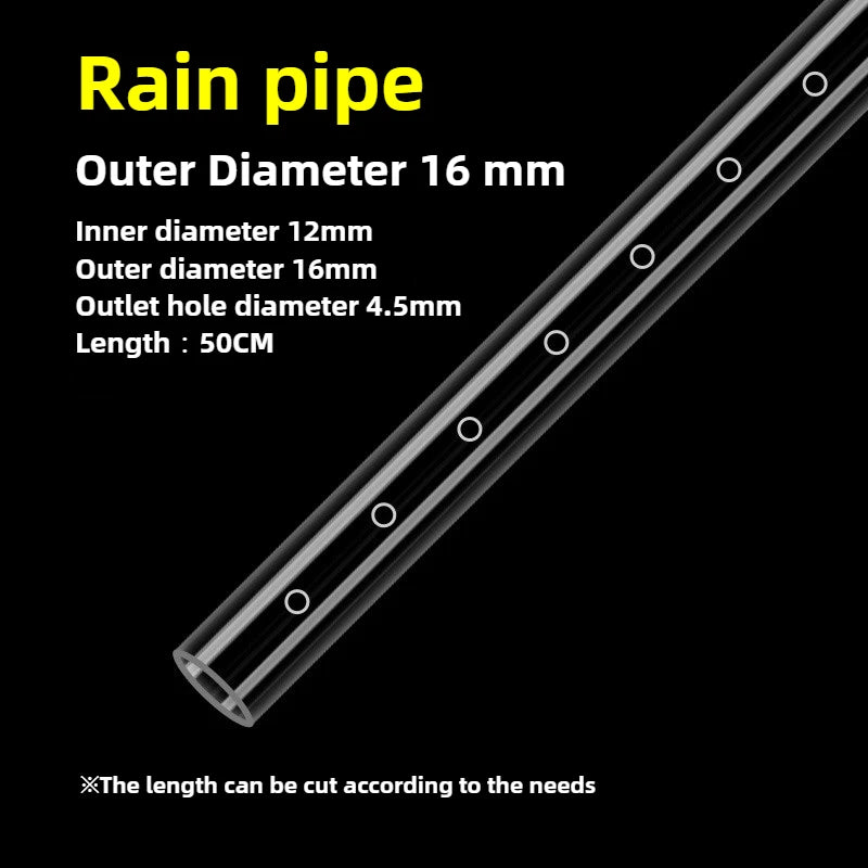 Transparent Fish Tank Water Pipe Acrylic Tube Fittings Elbow Joint Duck Bill Water Outlet Aquarium Accessries Rain Shower Outlet