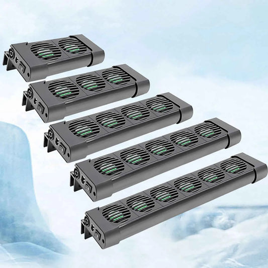 Aquarium Fish Tank Cooling Fan 220V 135°Rotation Automatic Temperature Control Heat Dissipation Cooling Fan 2/3/4/5/6 Head
