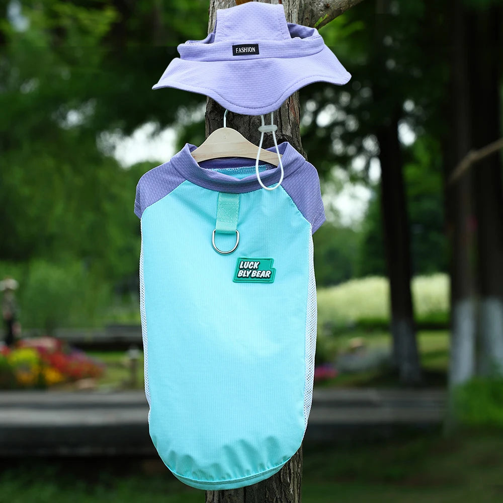 Dogs Cats  UV Protection  Vest  Ice Silk Fabric, Sun Block, Breathable Mesh for Summer outdoor pet clothes