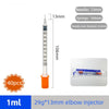 40/80PCS 0.3-1ML Disposable Plastic Veterinary Syringe Sterile Insulin Syringe with Orange Cap Needles for Pet Farm Animal Use