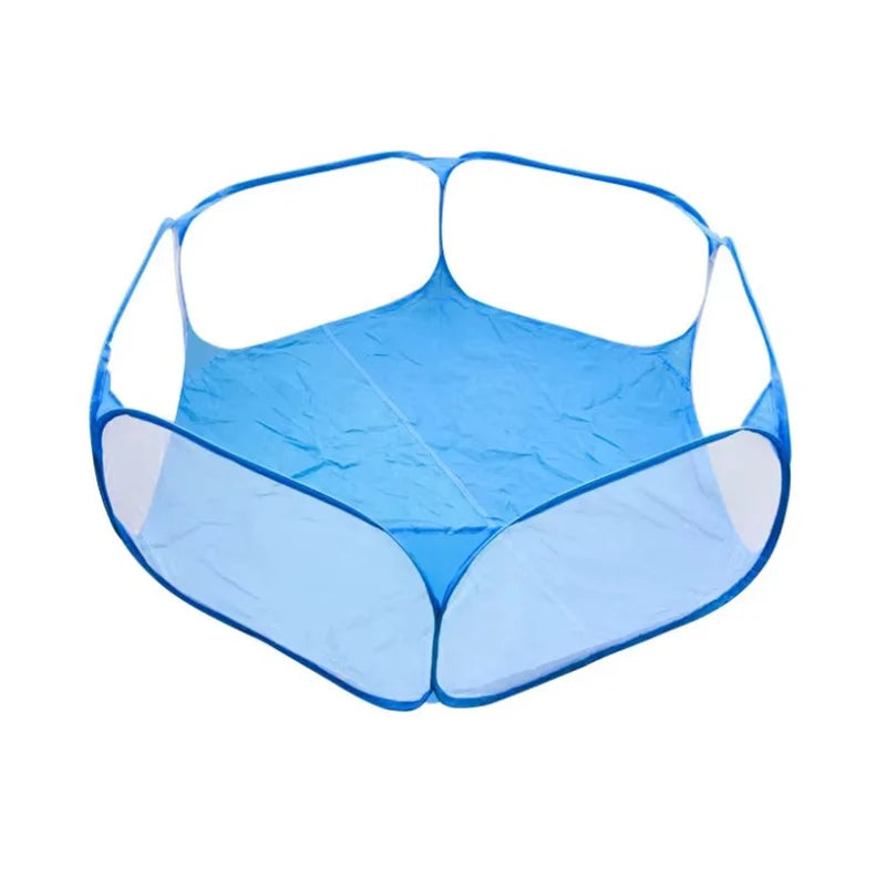 Portable Small Pet Cage Transparent Hedgehog Cage Tent Pet Playpen Open Folding Yard Fence For Dog Hamster Rabbit Guinea Pig