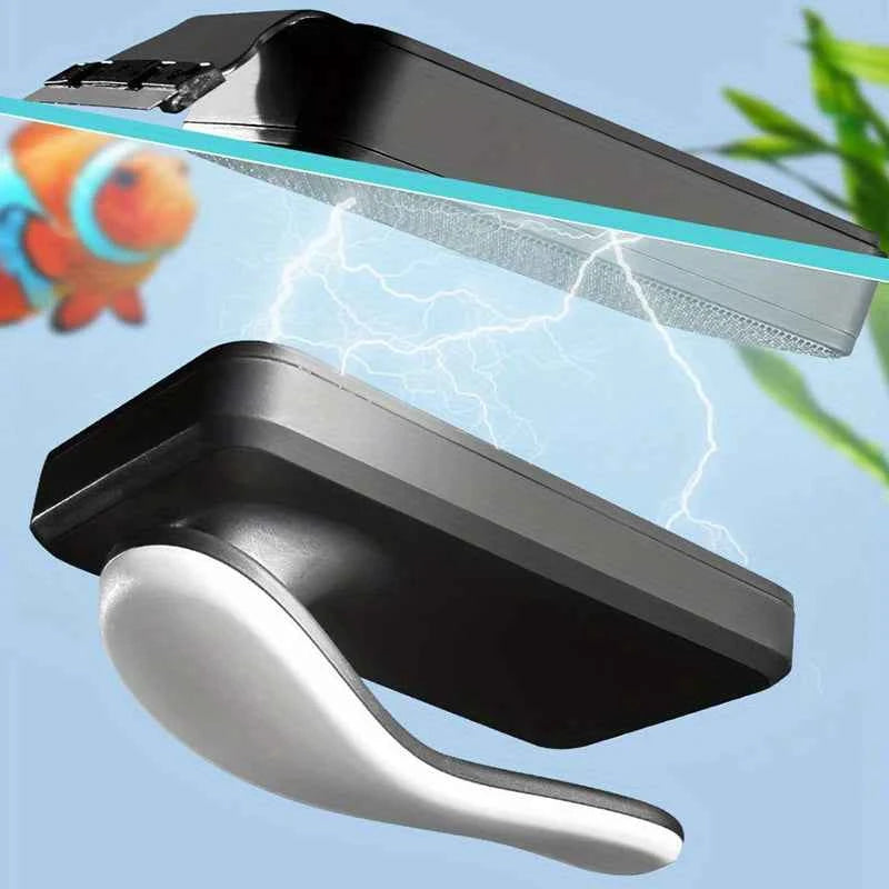 Strong Magnetic Aquarium Glass Cleaner – Floating Fish Tank Brush with Algae Scraper, Non-Slip Handle for Small & Large Tanks