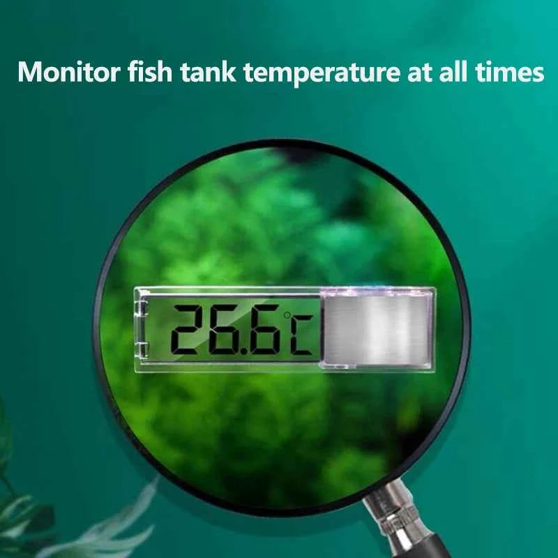 1PC Aquarium Thermometer Electronic LCD Digital Fish Tank Temperature Measurement Fish Tank Temp Meter Aquarium Accessories