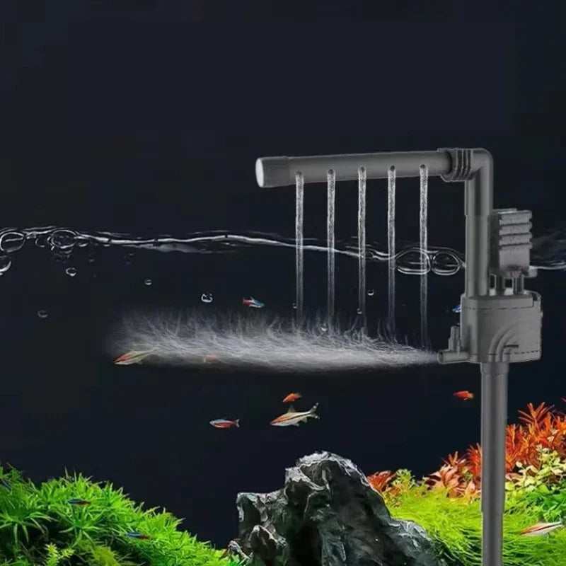 3-in-1 Fish Tank Submersible Pump Top Filter Universal Matching Pump Built-in Pump Oxygenated Circulation Fish Tank Filter