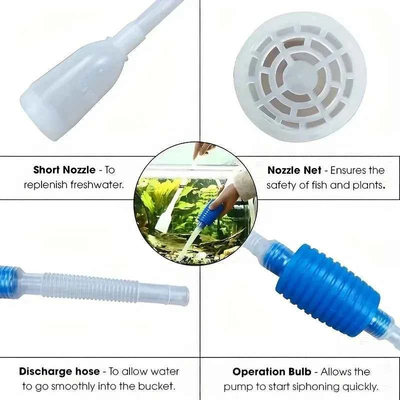 1.4m Fish Tank Aquarium Water Changer Kit Aquarium Cleaning Tool Water Changer Gravel Cleaner Siphon Filter Pump Pet Accessories