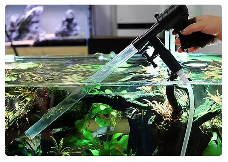 Aquarium Fish Tank Water Change Pump Aquarium Cleaning Tool Vacuum Water Changer Sand Gravel Cleaner Siphon Filter Pump Manual