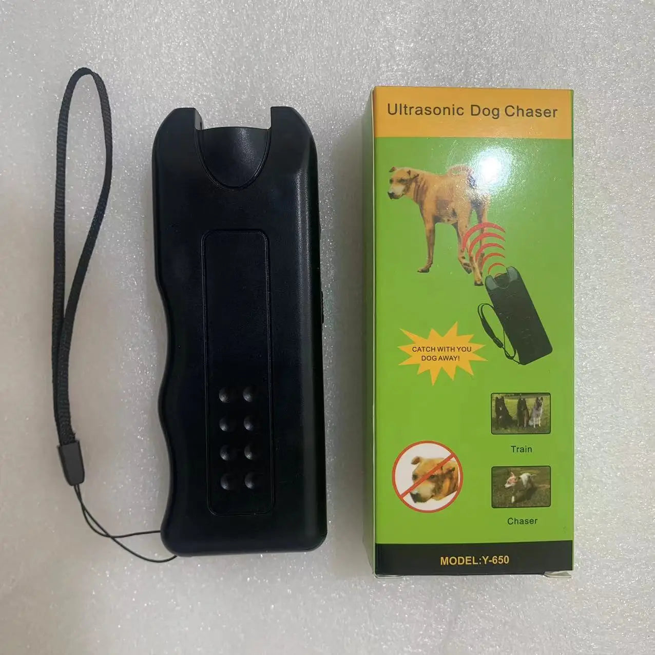 Portable Ultrasonic Dog Repeller Pet Training Device Outdoor Animal Deterrent With LED Light To Stop Barking Chase Away