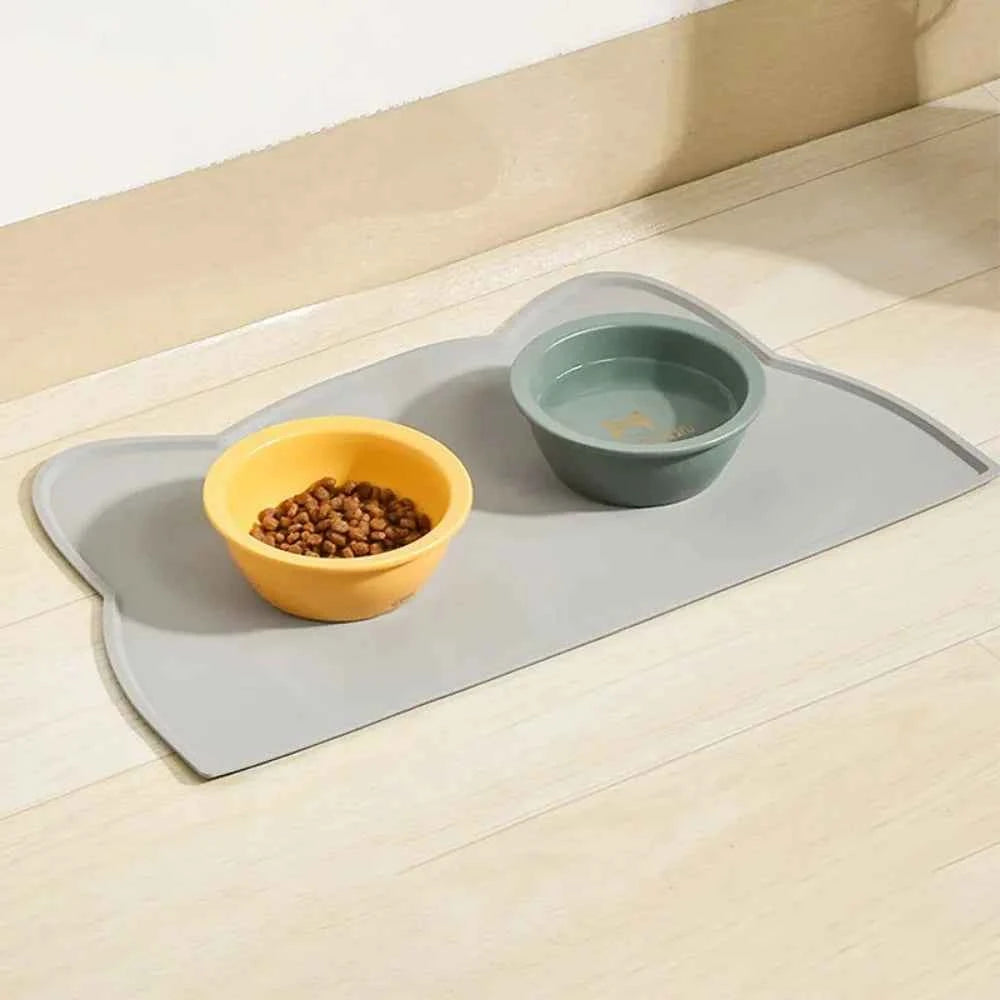 Food Grade Silicone Cat Mat, Anti-slip Waterproof Leak-proof Pad for Cats & Dogs, Easy to Clean Pet Bowl Mat