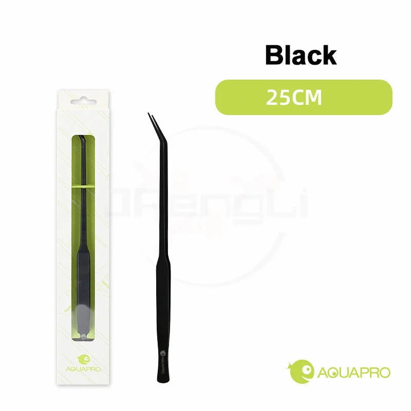 Aquarium Tweezer Aquatic Fish Tank Plant Stainless Steel Mirror Aquascape Clip Straight Cleaning Utensils Accessory ADA Quality