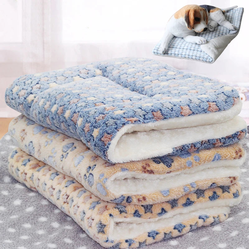 Large Size Flannel Dog Bed Thicken Cat Bed Sleeping Mat Dog Mat Blanket For Puppy Kitten Dog Bed Rug for Small Medium Large Dog - Play Paws Toys