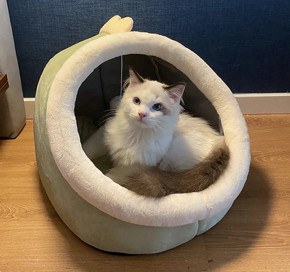 Washable pet lounger cushions, cat mat beds, warm and soft baskets, cozy warm cat kennels, house tents, small pet dogs, winter - Play Paws Toys