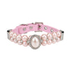 Artificial Pearls Cat Collar Rhinestone Small Dog Pet Collar Necklace Wedding Party Birthday Princess Valentine's Day Pet Gift