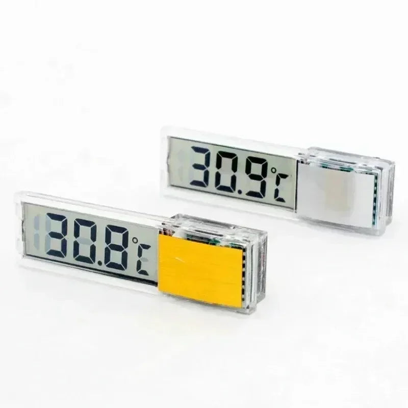 Aquarium Digital Wireless Thermometer Transparent LCD Display Temperature Gauge External Stick-on Electronic Water Thermometer