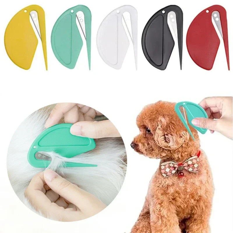 Multicolor Pet Knot Cutter Hair Remover Stainless Steel Painless Safe Grooming Brush for Dogs Cats Effective Shedding Comb Tool