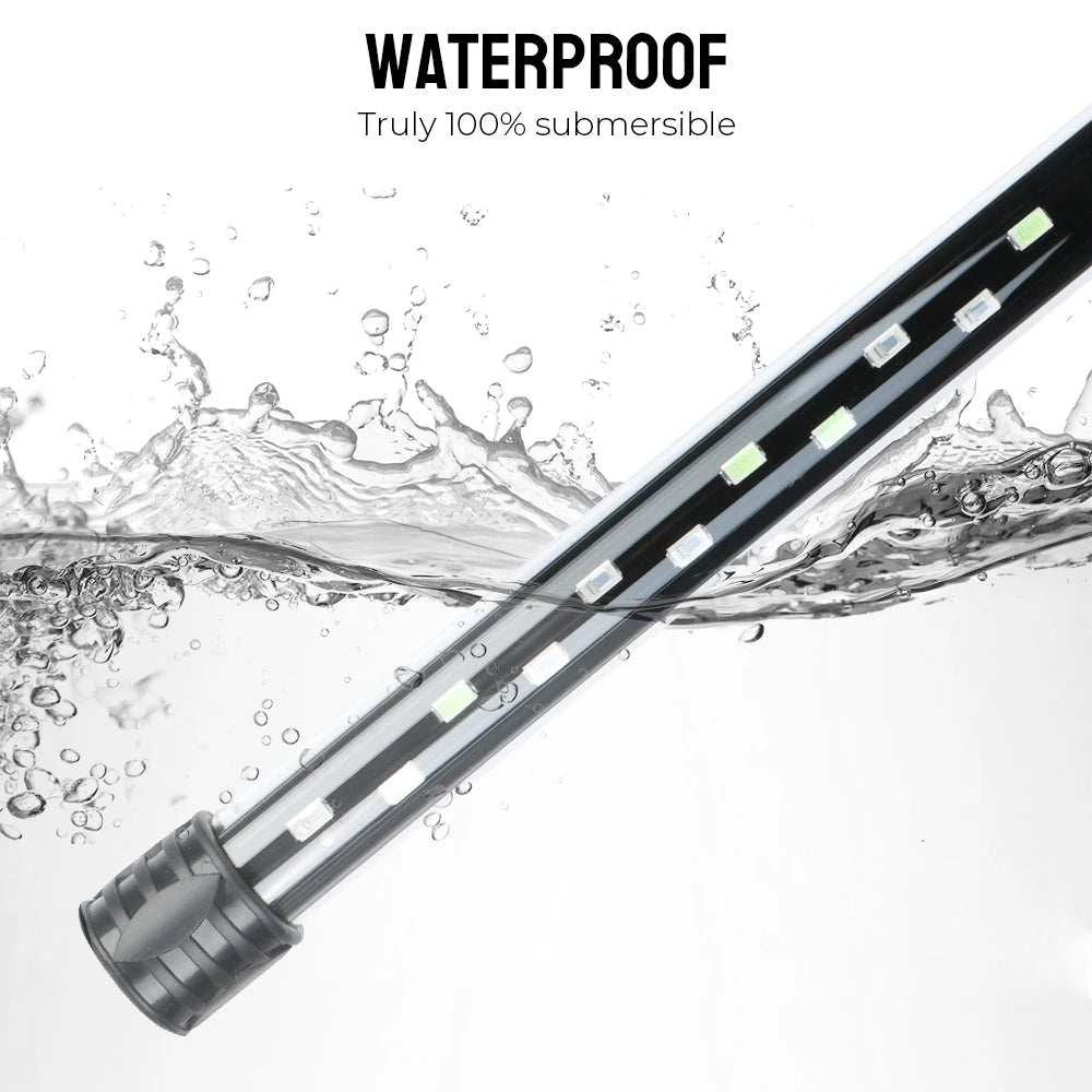Fish Tank Light Bar Underwater RGB EU Plug AC 90~260V Aquarium Submersible Lamp Waterproof 28/38/48cm