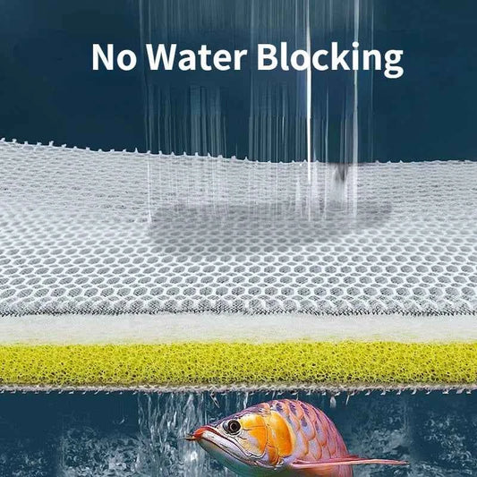 12D 8D Aquarium Filter Bio Sponge Fish Tank Filter Media No Glue Foam Cotton Skimmer Aquarium Accessories Water Filtration