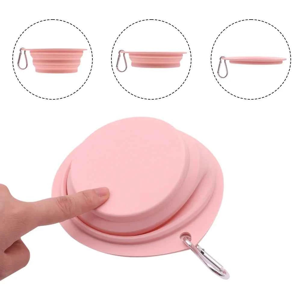 Portable Dog Bowl Foldable - Pet Travel Water & Food Bowl Collapsible Feeding Dish for Dogs Outdoor Camping Hiking
