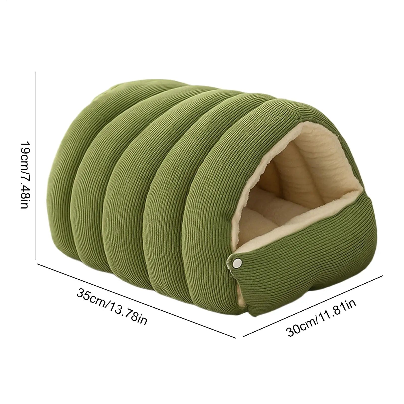 winter Indoor thickened cat bed washable soft short plush fluffy cats sleeping bed enclosed warm pets bed for Puppy Kitten - Play Paws Toys