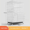 Indoor Cat Villa Cage with Foldable Design Large Multi-Story Cat House Encrypted Pet Cage Furniture for Home - Play Paws Toys
