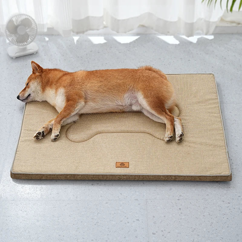 Winter Washable Dog Bed Reversible Dog Crate Pad Soft Fluffy Pet Kennel Beds Dog Sleeping Mattress for Large Medium Small Dogs