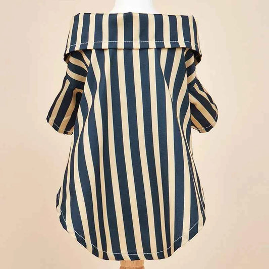 Cooling Summer Pet Clothes Vertical Stripe Shirts for Small Dogs Cats Schnauzer Chihuahua Yorkshire mascotas Clothing CatApparel