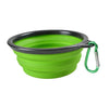 Dogs Feed Supplies Folding Silicone Bowl Portable Puppy Water Container with Carabiner Folding Cats Bowl Travel Pets Accessories