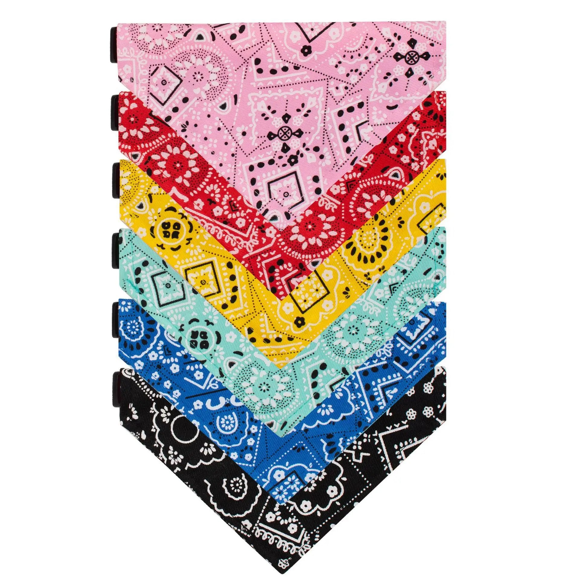 Dog Cat Neck Decor Adjustable Triangular Bandage for Pet Washable Scarf Bandana Collar Bibs Cat  Birthday Party Dress Up GWFD02