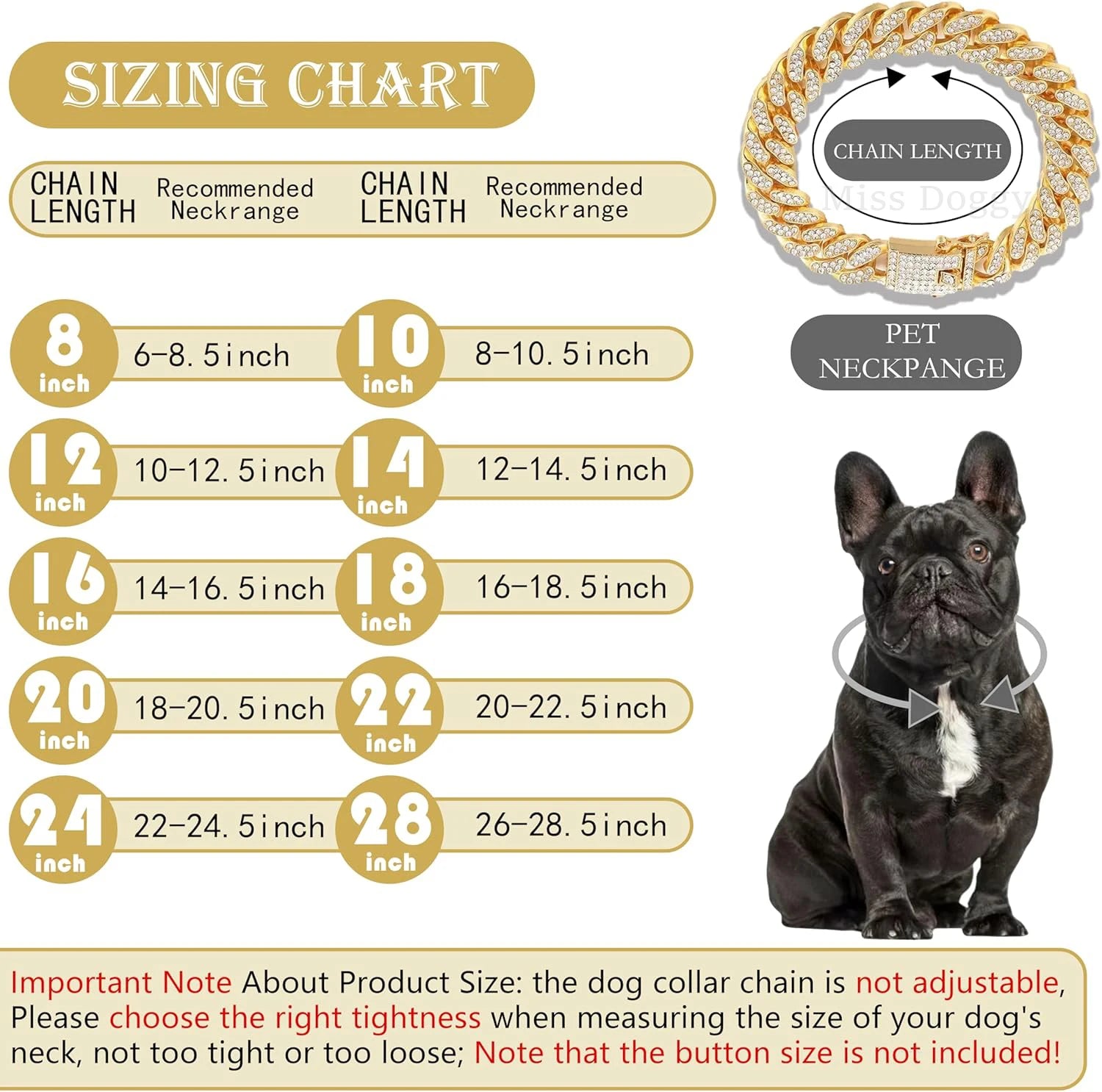 Fashion Jewelry Accessories Gold Cuban Chain Cat Collar Luxury Crystal Rhinestone Pet Kitten Necklace for Cats