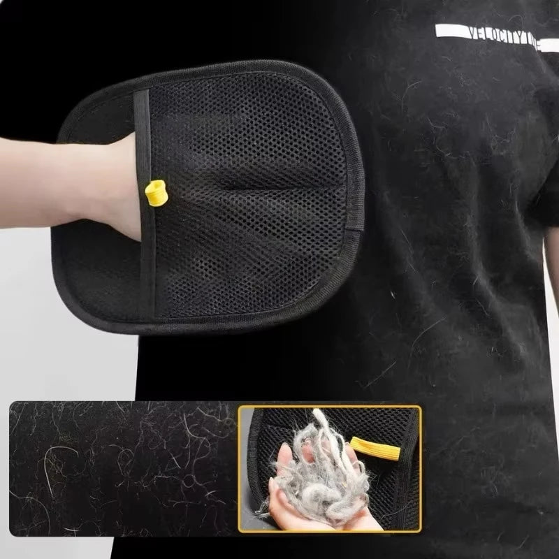 Pet Hair Remover Glove Brush Portable Washable Clothes Hair Dehairing Gloves Pet Dedusting Cleaning Tool Products - Play Paws Toys