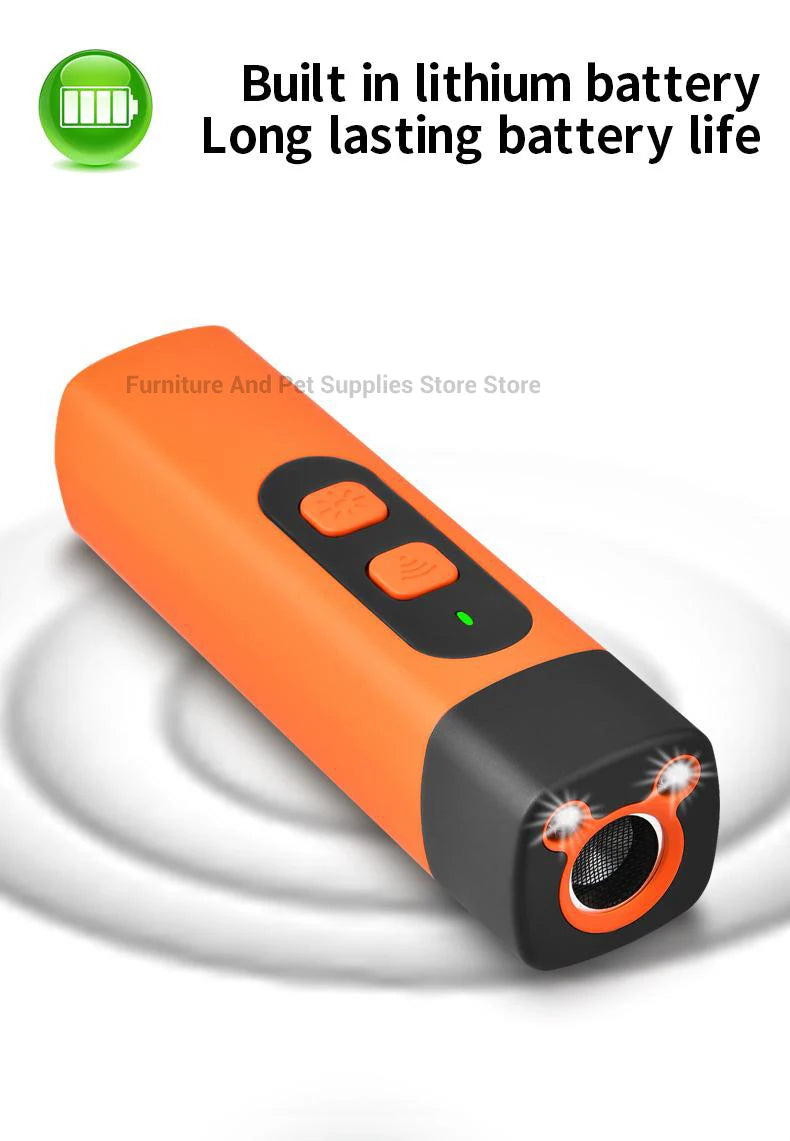 New Pet Dog Repeller Ultrasonic Dog Training Device Rechargeable Anti Dog Bark Stop-Barking Deterrent Device With LED Flashlight