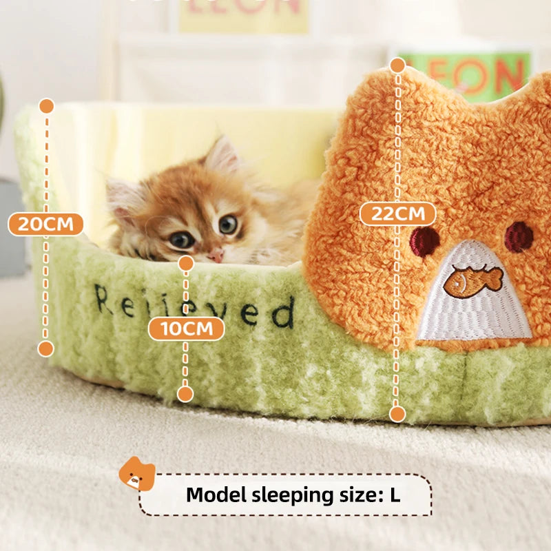 HOOPET Cats Bed Dogs Nest Pet Bed Kennel Non-Slip Winter Warm Small Dog Kennel Sleeping Soft Puppy Cushion Pet Supplies - Play Paws Toys