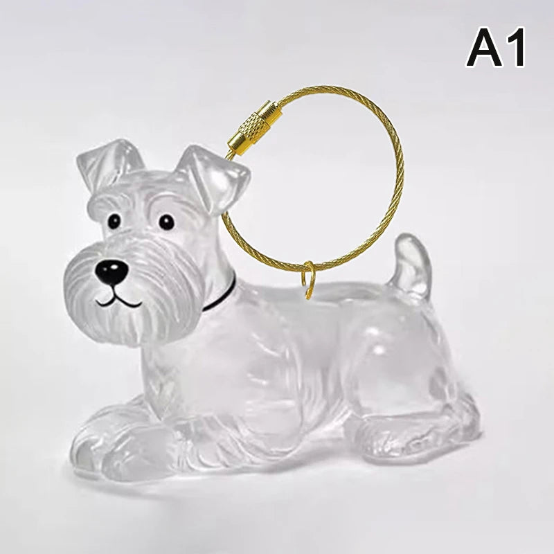 Clear Pet Hair Memorial Keepsake Capsule Dog Fur Container DIY Pendant Keychain Decor Animal Lovers Home Display Gift Idea