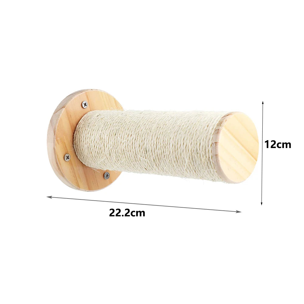Wall-mounted Cat Climbing Frame 50cm Cat Climbing Ladder  Hammock  Activity Sisal Cat Grab Post Cat Pedal Indoor Cat House - Play Paws Toys