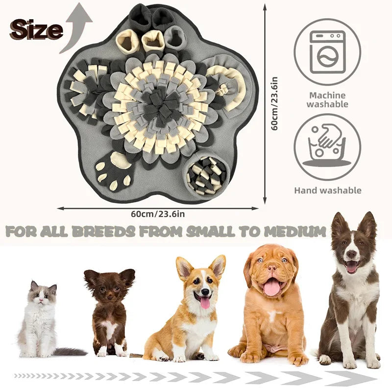 New Pet Sniffing Mat Dog Training Hidden Food Blanket Antiboredom Anti-Choking Sniffing Mat Slow Food Mat Pet Supplies Dog Toys