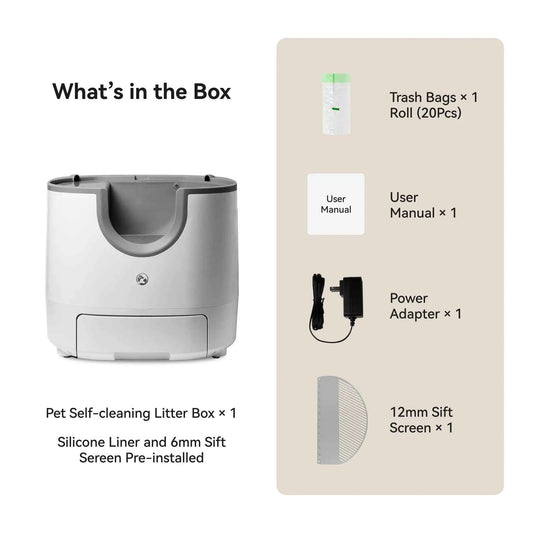 Furoomate - Automatic Smart Cat Litter Box, Self-Cleaning, 11L, High-Capacity Pet Toilet Tray