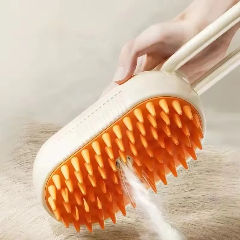 Electric 3-in-1 Pet Hair Brush - Steam Spray Massage Hair Removal Comb for Dogs And Cats Anti-Flying Hair Cleaning Brush