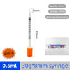 40/80PCS 0.3-1ML Disposable Plastic Veterinary Syringe Sterile Insulin Syringe with Orange Cap Needles for Pet Farm Animal Use