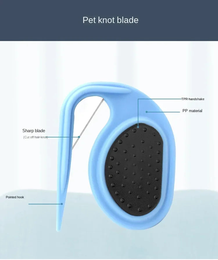 Pet Knotting Blade Comb Cat and Dog Hair Removal Beauty Trimmer Comb Cat Hair Cleaning Brush Cat and Dog Grooming Knotting Tool