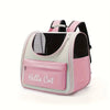 Large capacity collapsible pet backpack with zip closure, handle and mesh vent, perfect for cats and small dogs traveling - Play Paws Toys