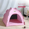 Pet Tent Bed Removable Cat Sofa Basket Canvas Semi-enclosed Cat House Dog Cave Hut Cat Sleeping Bed for Room Decor Pet Supplies - Play Paws Toys