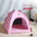 Pet Tent Bed Removable Cat Sofa Basket Canvas Semi-enclosed Cat House Dog Cave Hut Cat Sleeping Bed for Room Decor Pet Supplies - Play Paws Toys