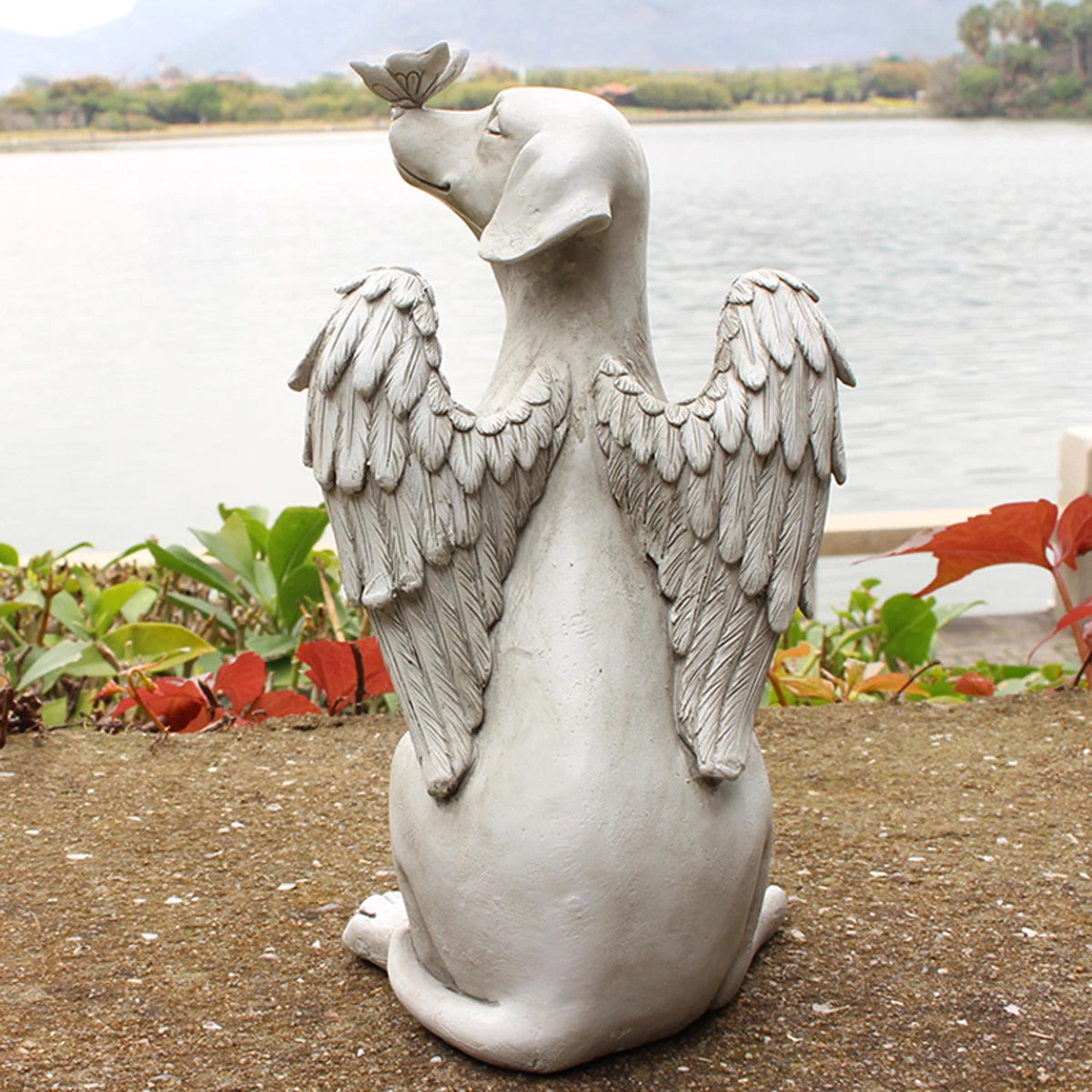 1pc Angel Dog Memorial Statue, Pet Memorial Stone For Dogs, Angel Dog Memorial Gifts, Dog Passing Away Bereavement Gifts, Pets G